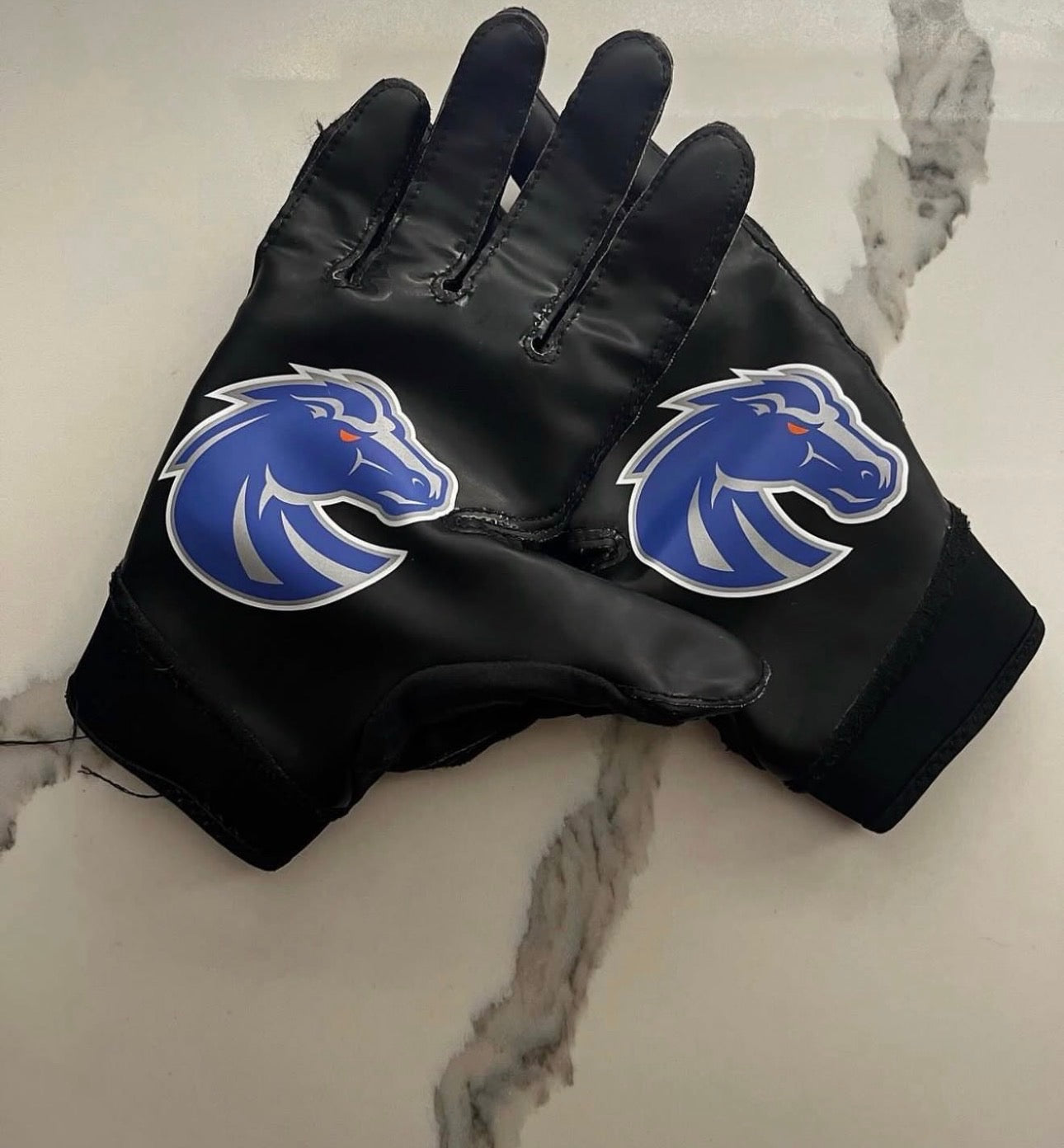 College football gloves for Boise state Broncos logo