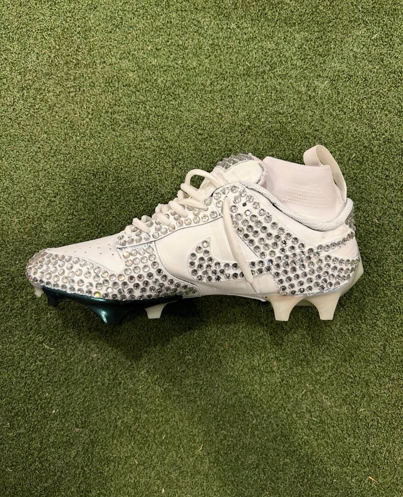 Custom bedazzled Nike football cleats