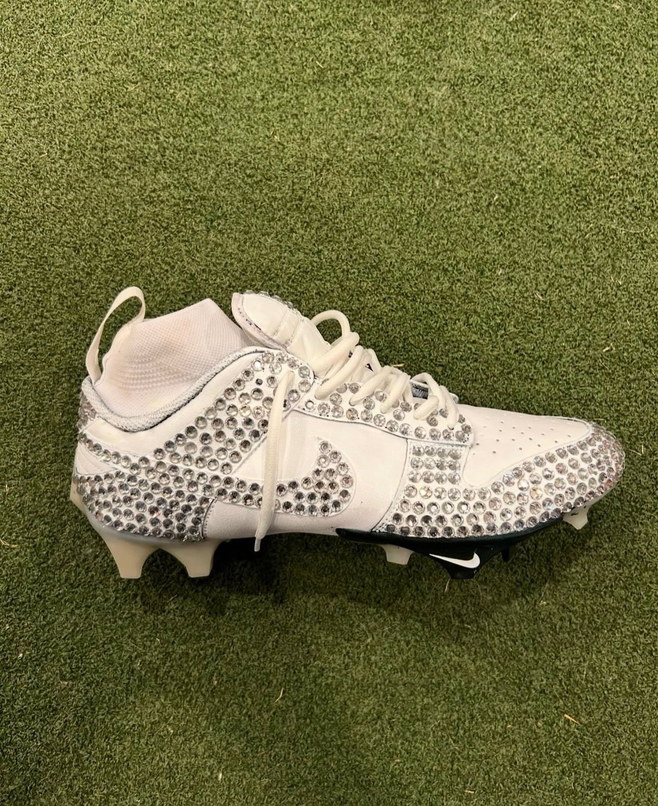 Custom bedazzled Nike football cleats